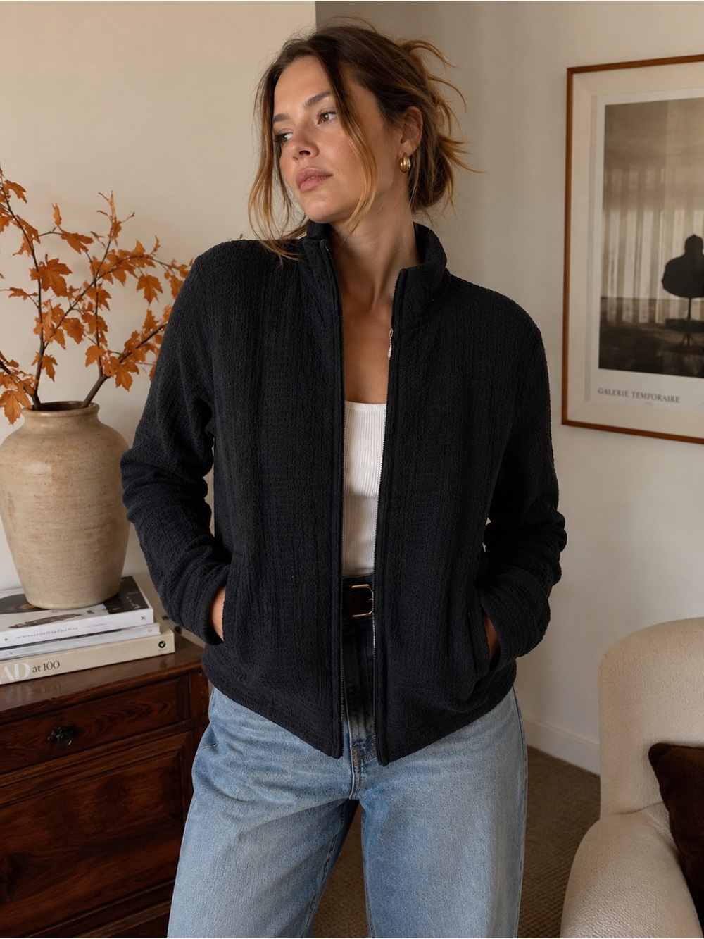 ExOfficio Textured Zip Front Jacket | Size Small | Vintage